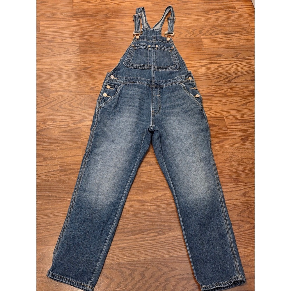 Gap Denim Overalls Womens XS Blue Wash Straight Leg Bib Pocket Jeans XS